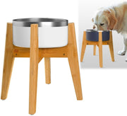 ZPirates vista frontal del soporte de bambú para una alimentación cómoda