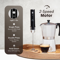 Zulay Kitchen mezclador en taza mezclando matcha sin grumos