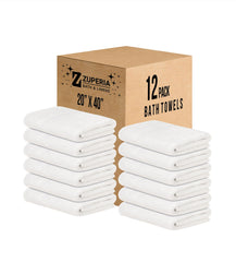 ZUPERIA pack frontal de 12 toallas blancas con ahorro