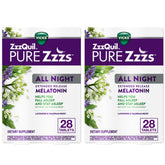 ZzzQuil envase frontal mostrando 56 comprimidos y beneficio de sueño prolongado