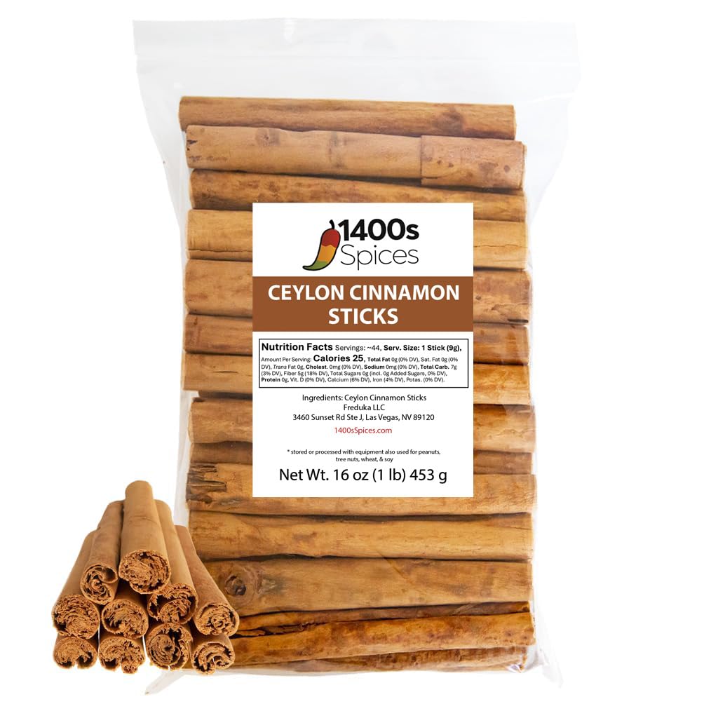 1400S SPICES canela frente del paquete mostrando palitos frescos y aroma