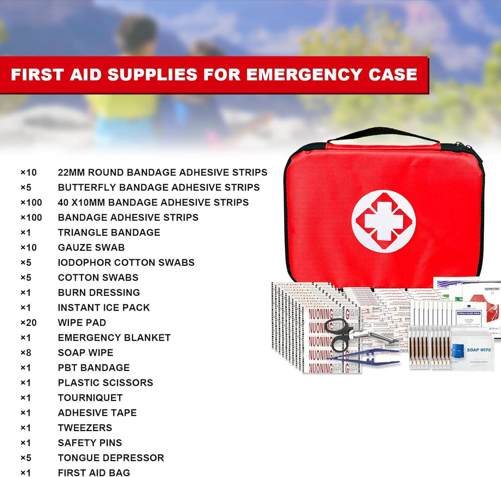 1st Aid interior con compartimentos visibles y acceso ágil