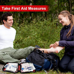 1st Aid manta de emergencia desplegada para mantener calor