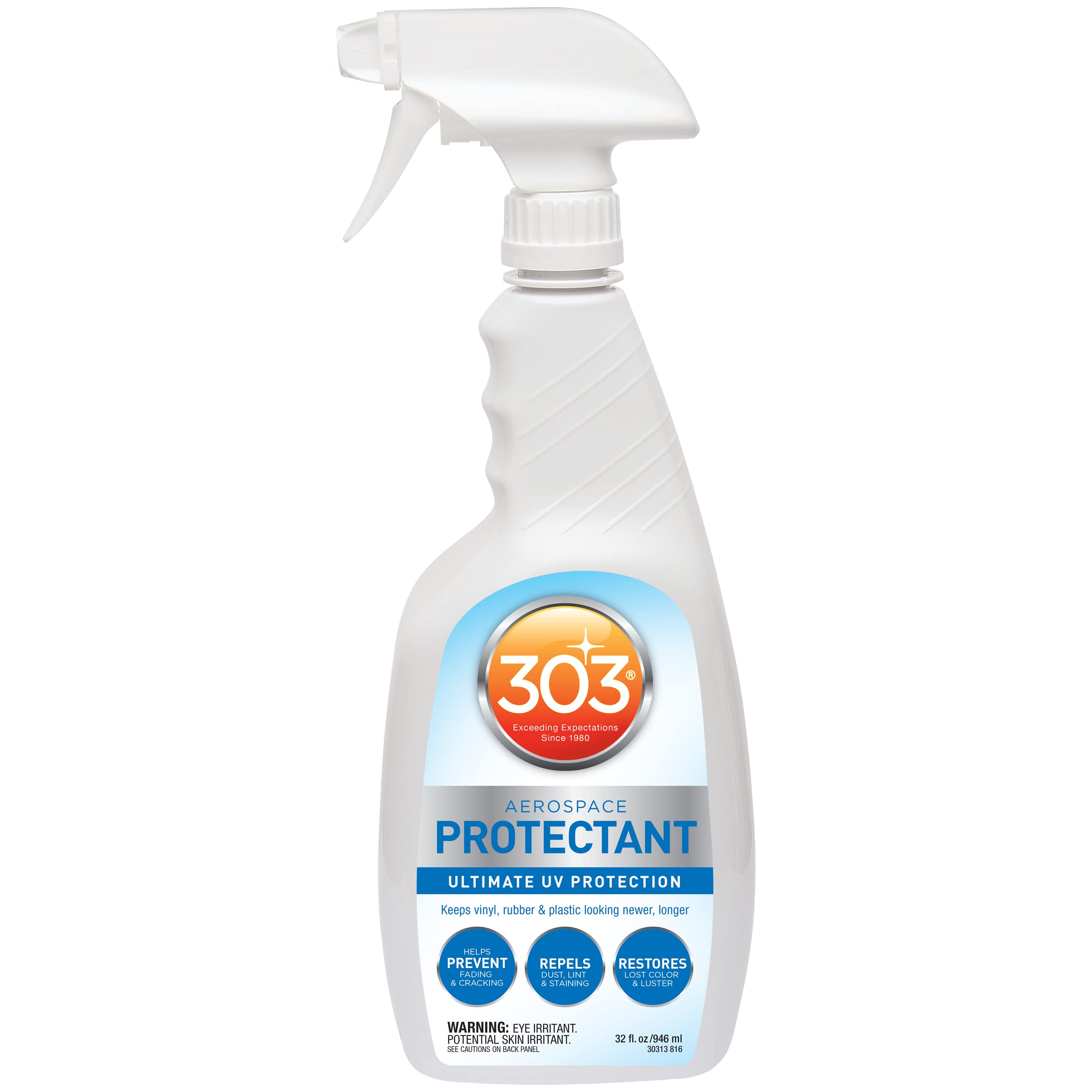 303 Products envase frontal 32 oz mostrando etiqueta y diseño