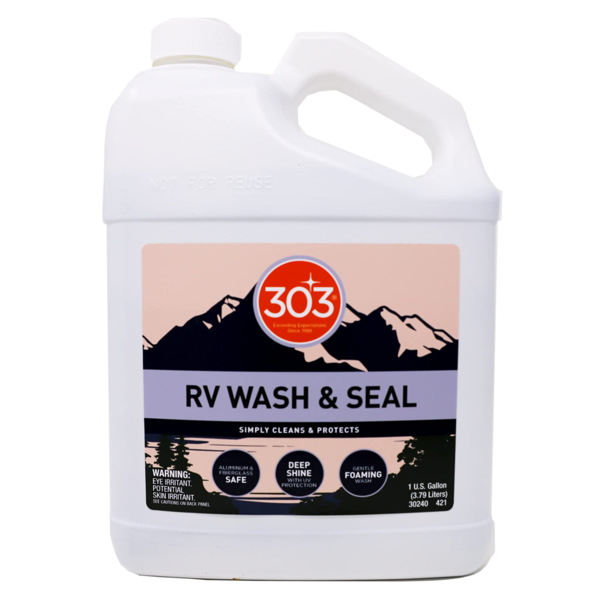 303 Products front label showing product name and gallon size for easy identification