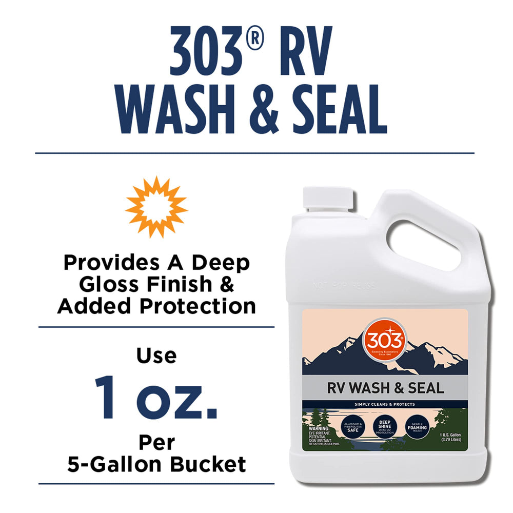 303 Products pouring concentrated wash into bucket illustrating simple mixing benefit