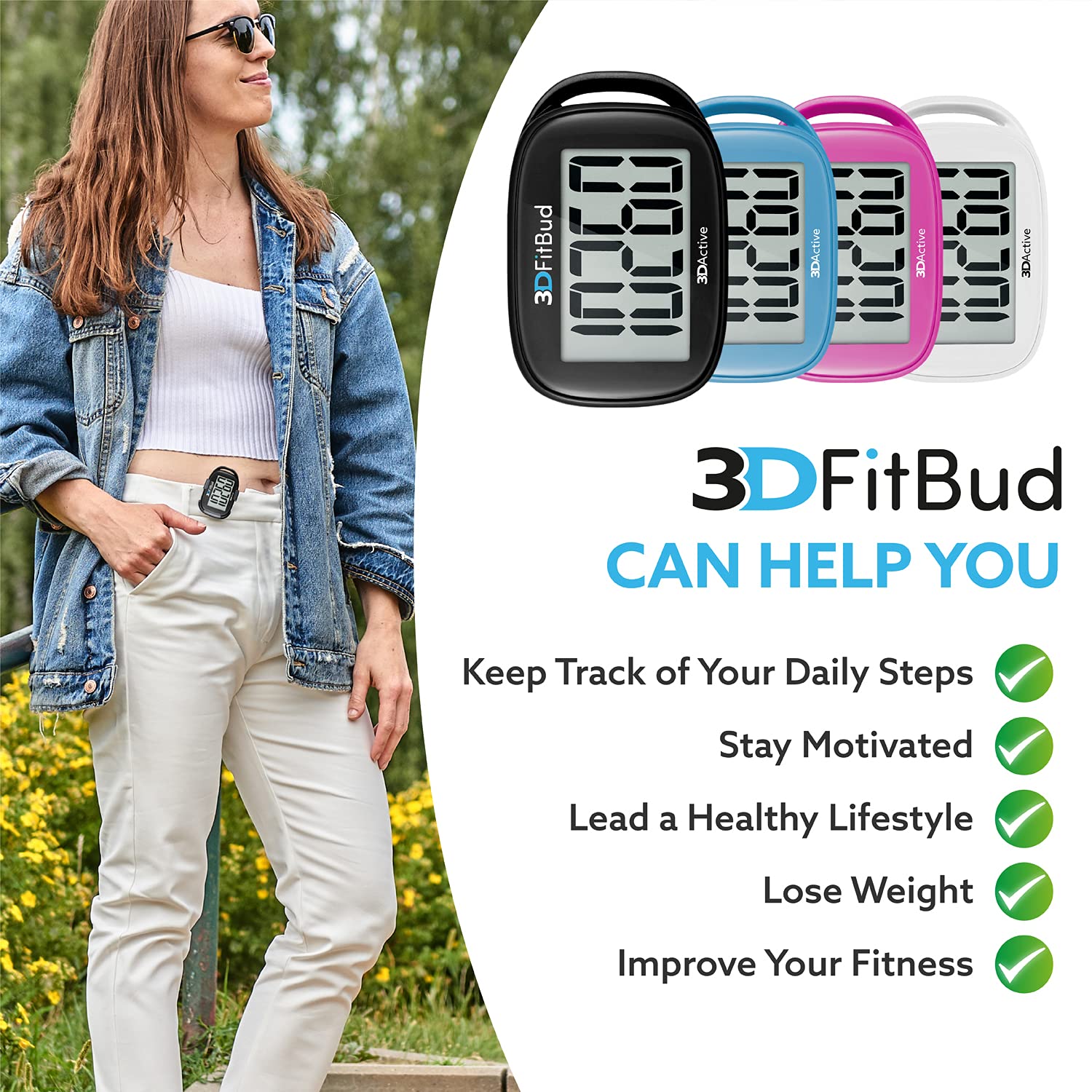 3DActive 3DFitBud colgado del cuello con lanyard, uso manos libres y accesibilidad