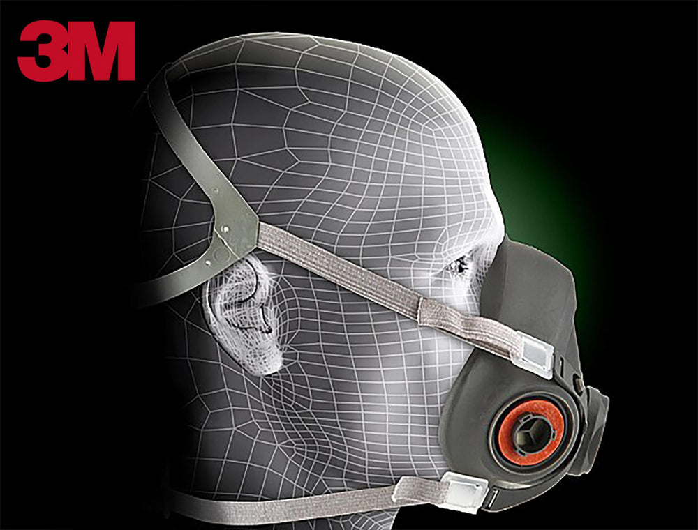 3M 6300 etiqueta con aprobación NIOSH y detalles de seguridad