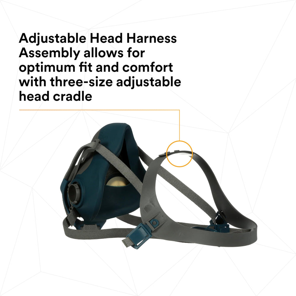 3M 6503QL arnés ajustable con correas duraderas y control de presión