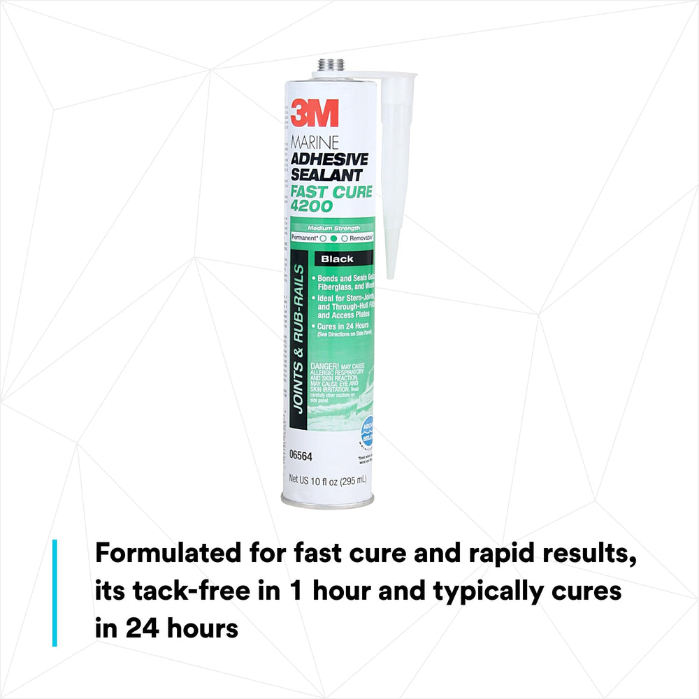 3M Fast Cure 4200FC comparación de tamaño del cartucho 295 mL para identificar escala
