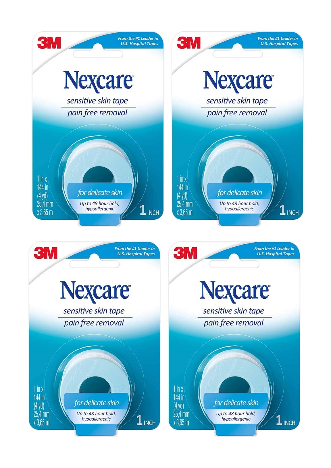 3M Nexcare frente del rollo mostrando etiqueta y tamaño para identificación rápida