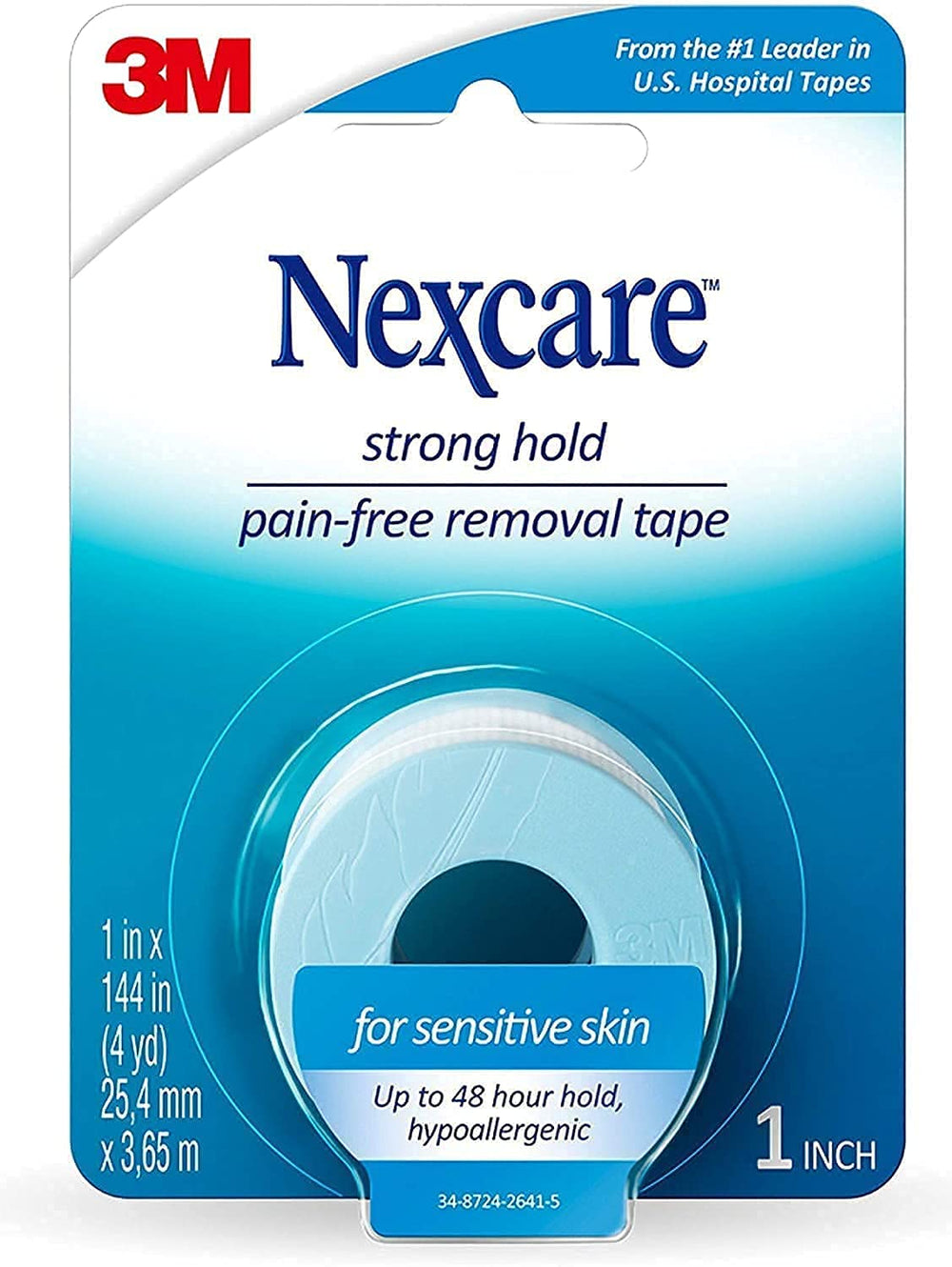 3M Nexcare cinta aplicada en brazo demostrando su adherencia y extracción suave
