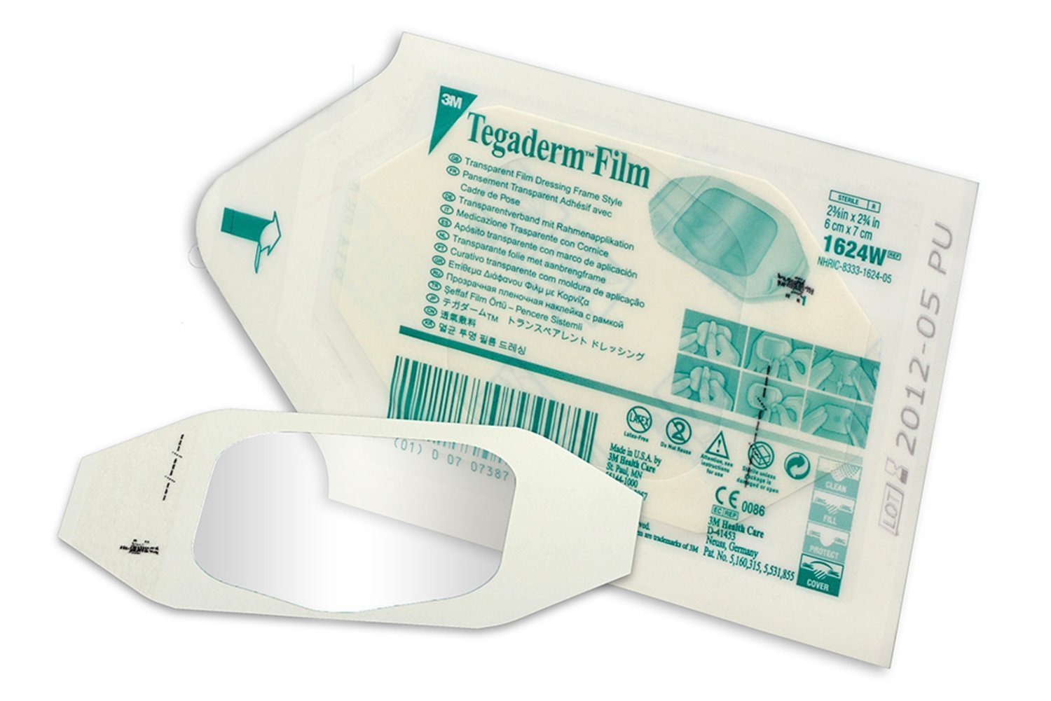 3M Tegaderm vista frontal del empaque caja 100 protege heridas