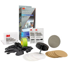 3M vista del contenido del kit desplegado para identificar piezas y accesorios