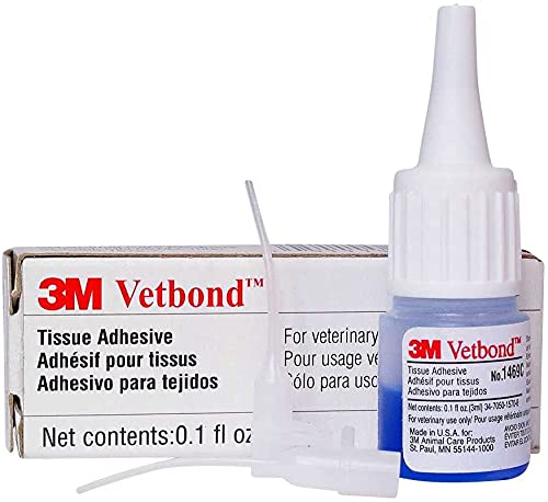 3M Vetbond frente del empaque que muestra el envase y beneficio de practicidad