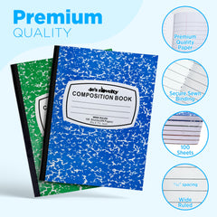 4E's Novelty contraportada con tabla de multiplicar y conversiones útiles