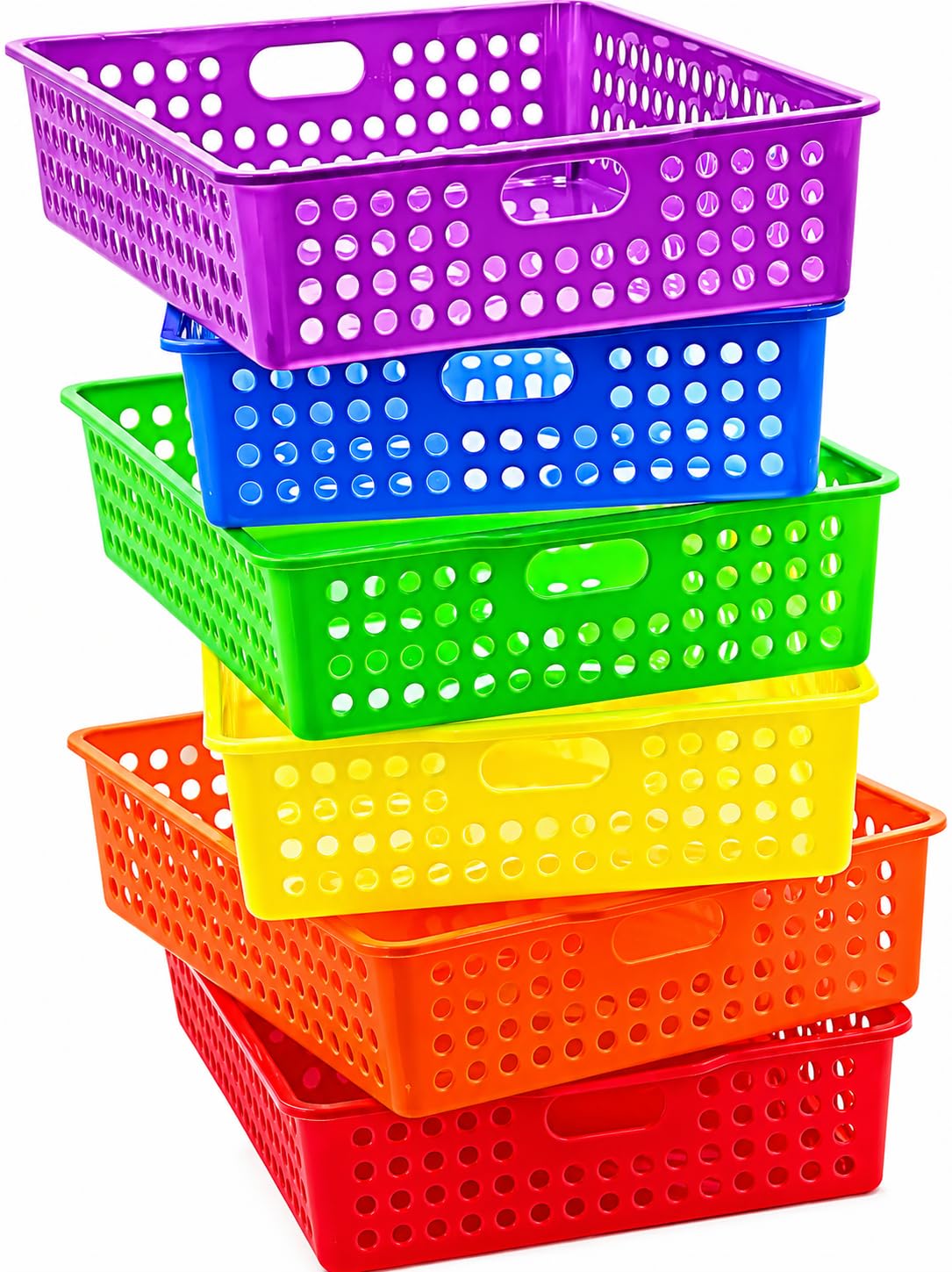 4E's Novelty frontal del paquete mostrando las seis bandejas coloridas y beneficios organizativos