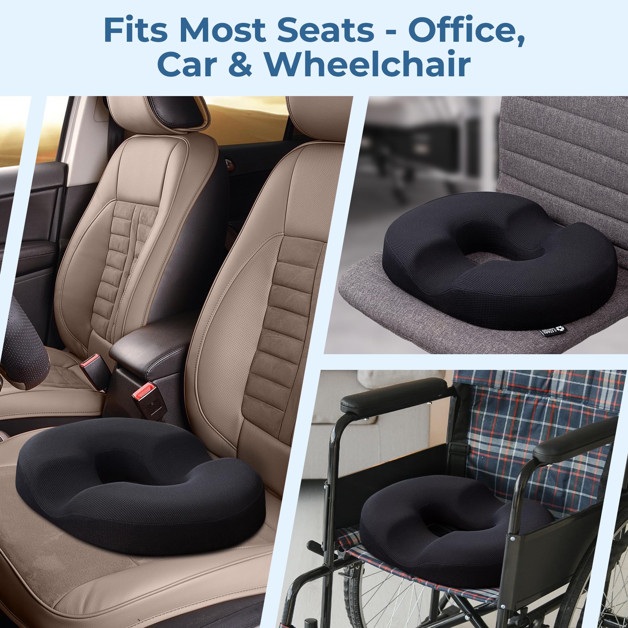 5 STARS UNITED cojín en silla de oficina con soporte y postura mejorada