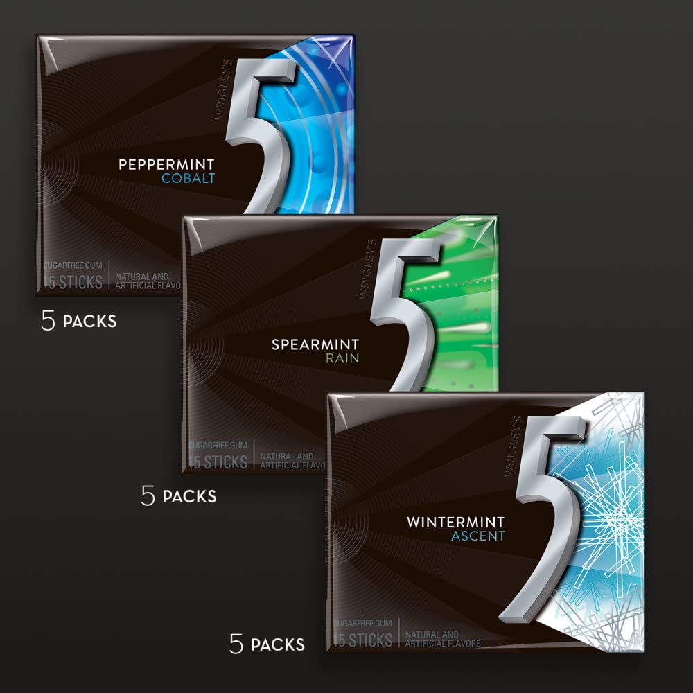 5 Gum primer plano de la textura del chicle indicando frescura