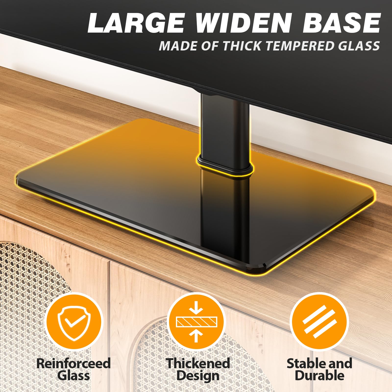 5Rcom assembled with 55-inch TV demonstrating compatibility and scale
