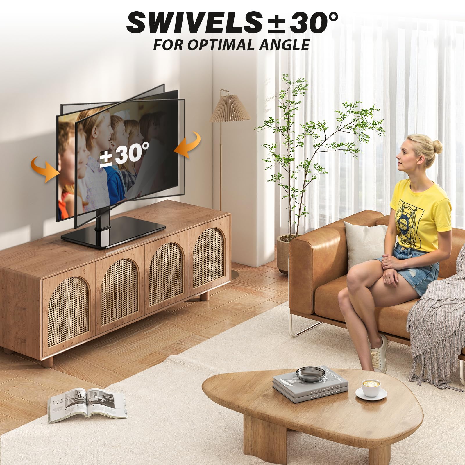 5Rcom side profile showing swivel angle for flexible viewing positions