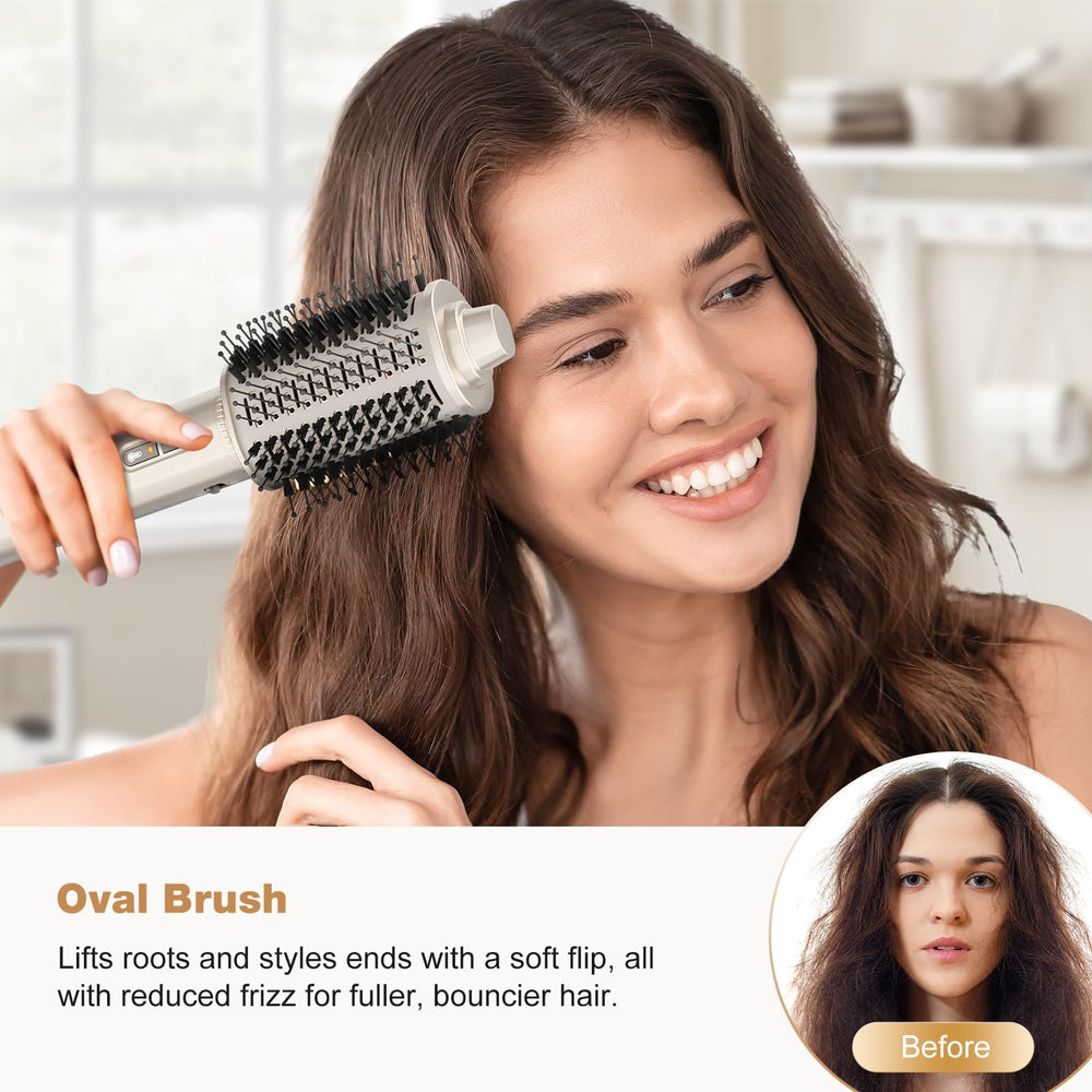 7MAGIC cabello con rizos y volumen tras usar el rizador automático, acabado brillante
