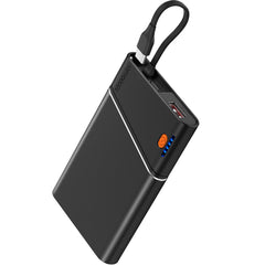 Aaoyun vista frontal del cargador negro mostrando diseño delgado y portátil