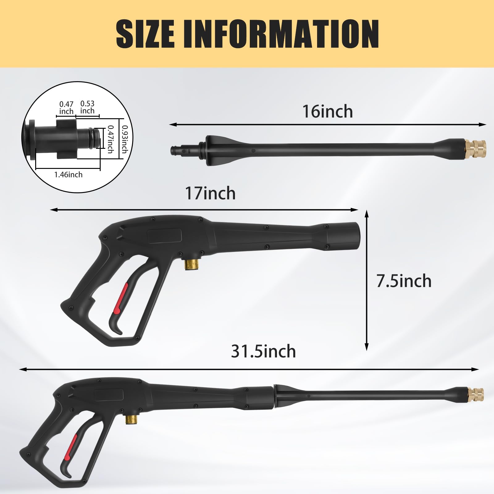 Abode packaged kit and nozzle holder organized for fast access and storage
