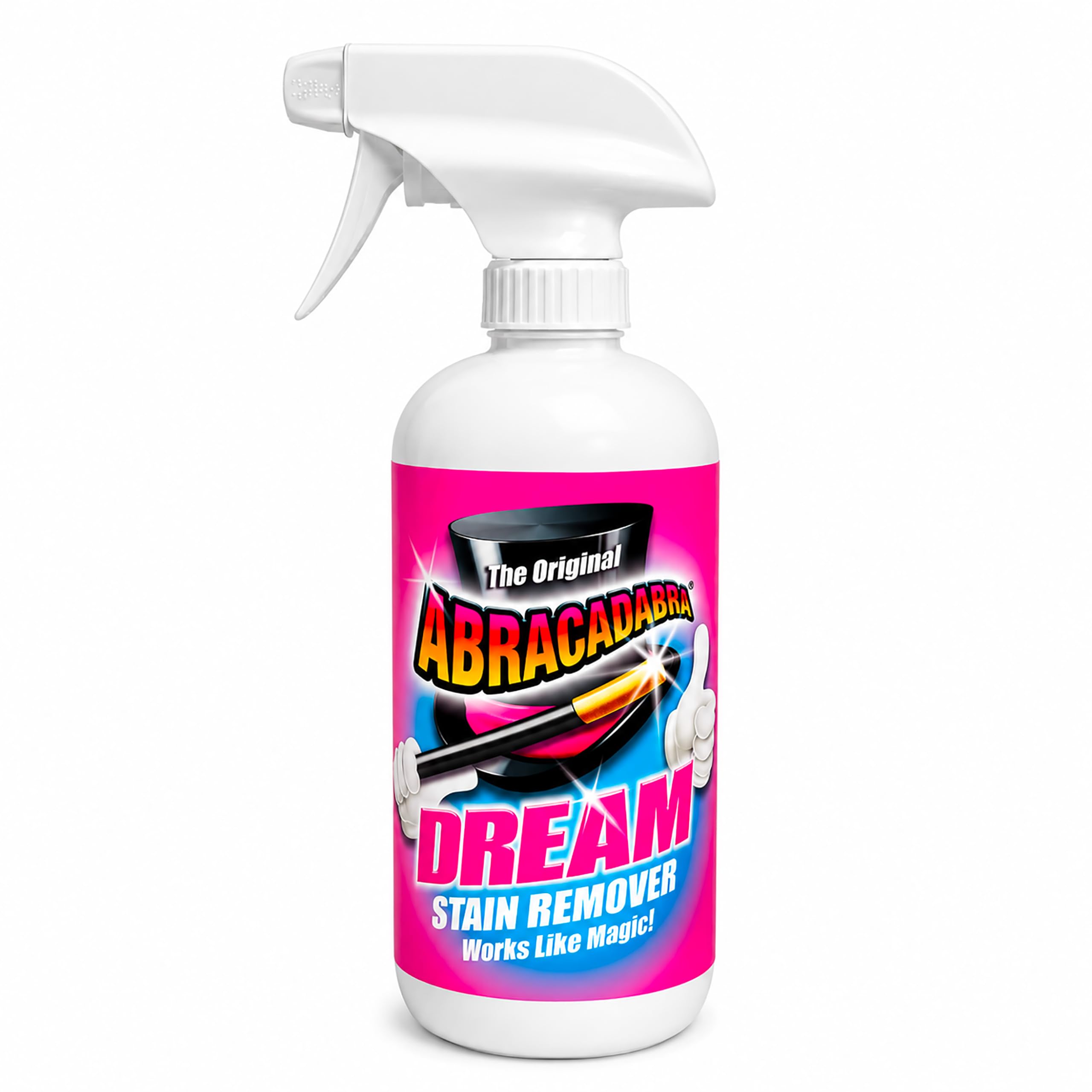 Abracadabra frente del envase Dream 16 oz mostrando diseño y uso seguro