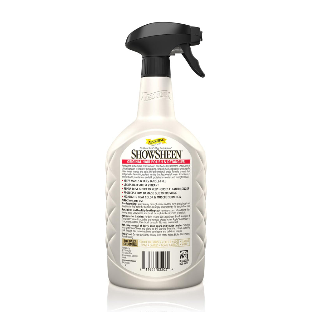 Absorbine etiqueta con ingredientes y uso claro para confianza del usuario