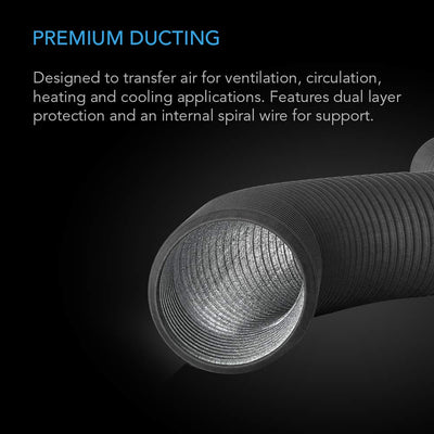 AC Infinity close-up of duct texture highlighting four-layer durability and tear resistance
