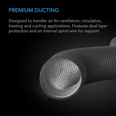 AC Infinity close-up of duct texture highlighting four-layer durability and tear resistance