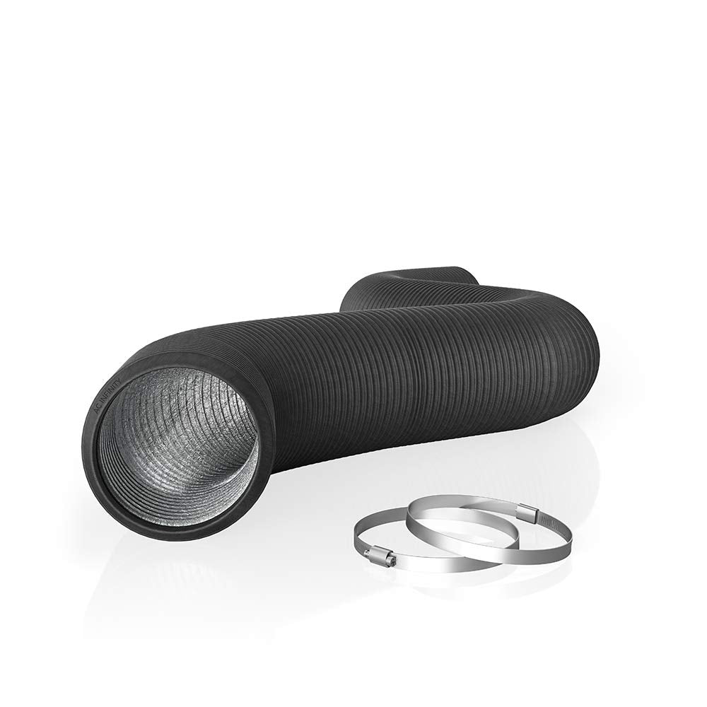 AC Infinity front view of 6-inch ducting package showing length and clamps for easy installation