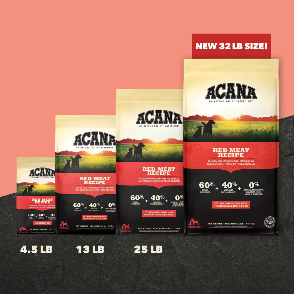 ACANA nutrition panel close-up displaying ingredient facts