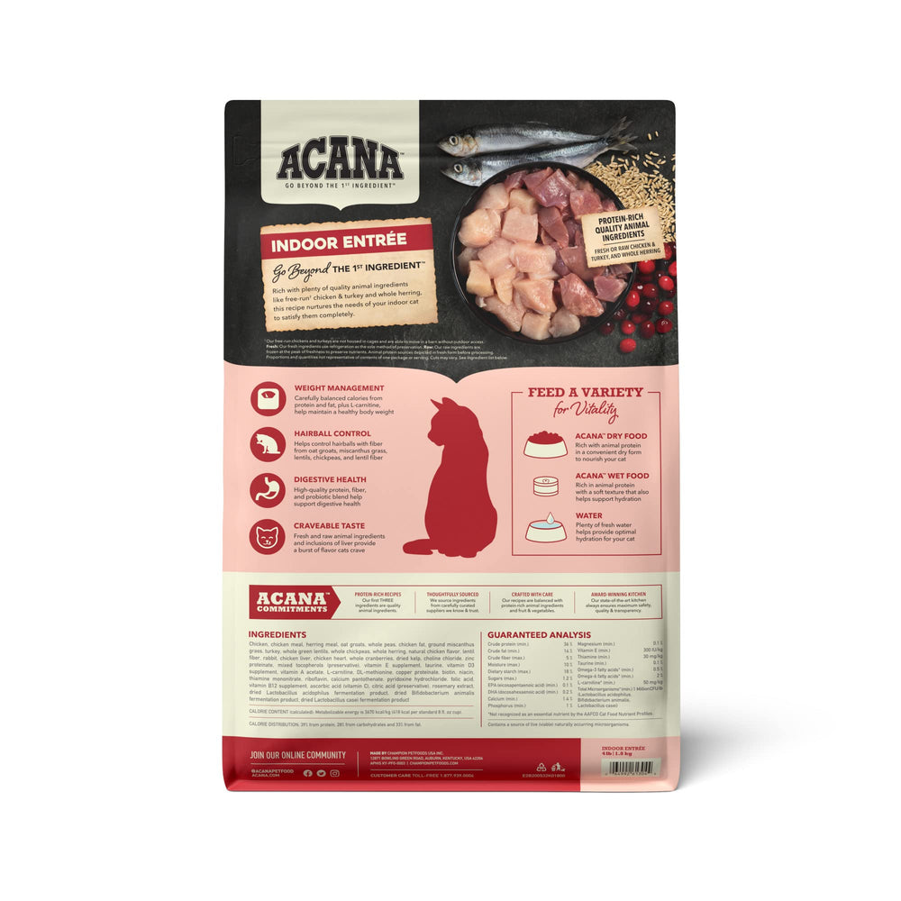 ACANA textura del pienso kibble de cerca que resalta alta proteína y palatabilidad