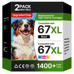 Acaves 67XL front packaging showing combo pack and compatibility benefits