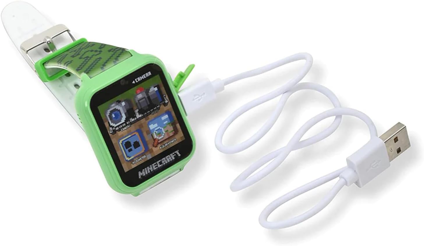Accutime reloj puesto en muñeca de niño mostrando ajuste y escala