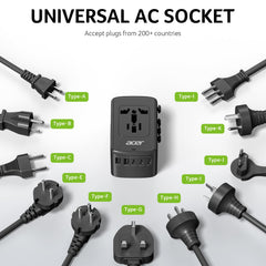 Acer adaptador en uso en habitación cargando dispositivos múltiples