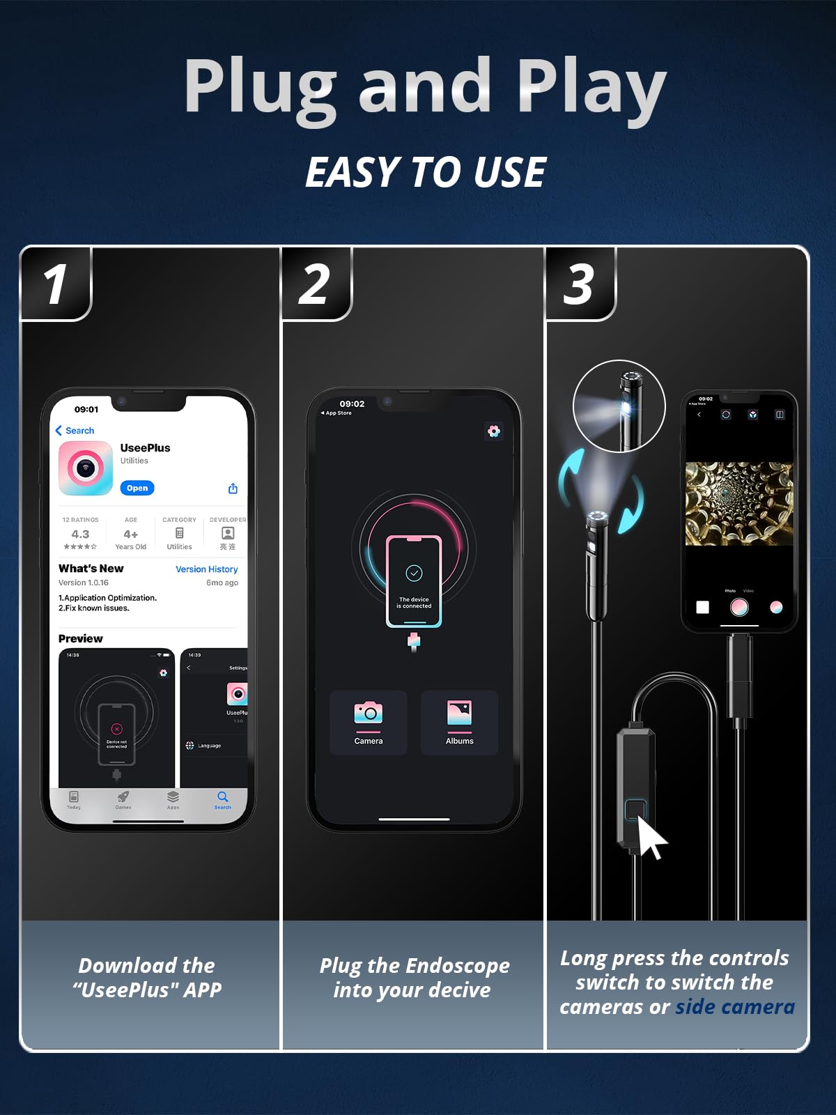 Acoath accesorios imán, gancho y espejo para extracción y visión