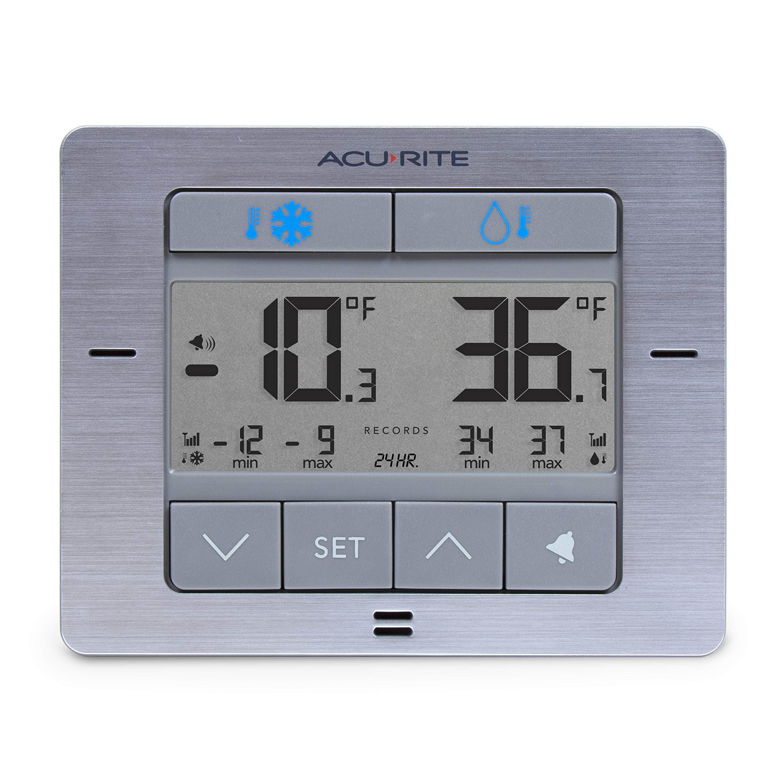 AcuRite sensor fijado con ventosa en estante, sujeción estable y segura