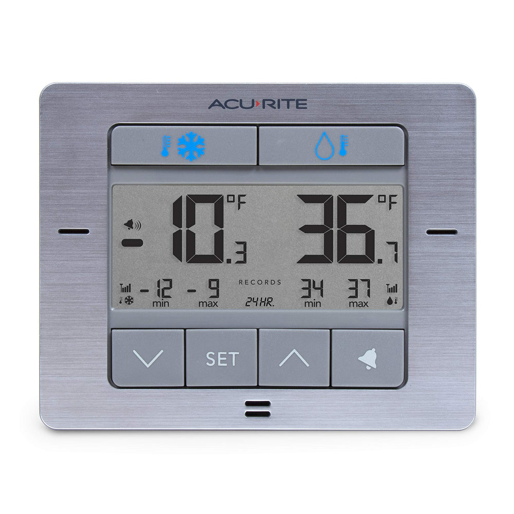 AcuRite sensor fijado con ventosa en estante, sujeción estable y segura