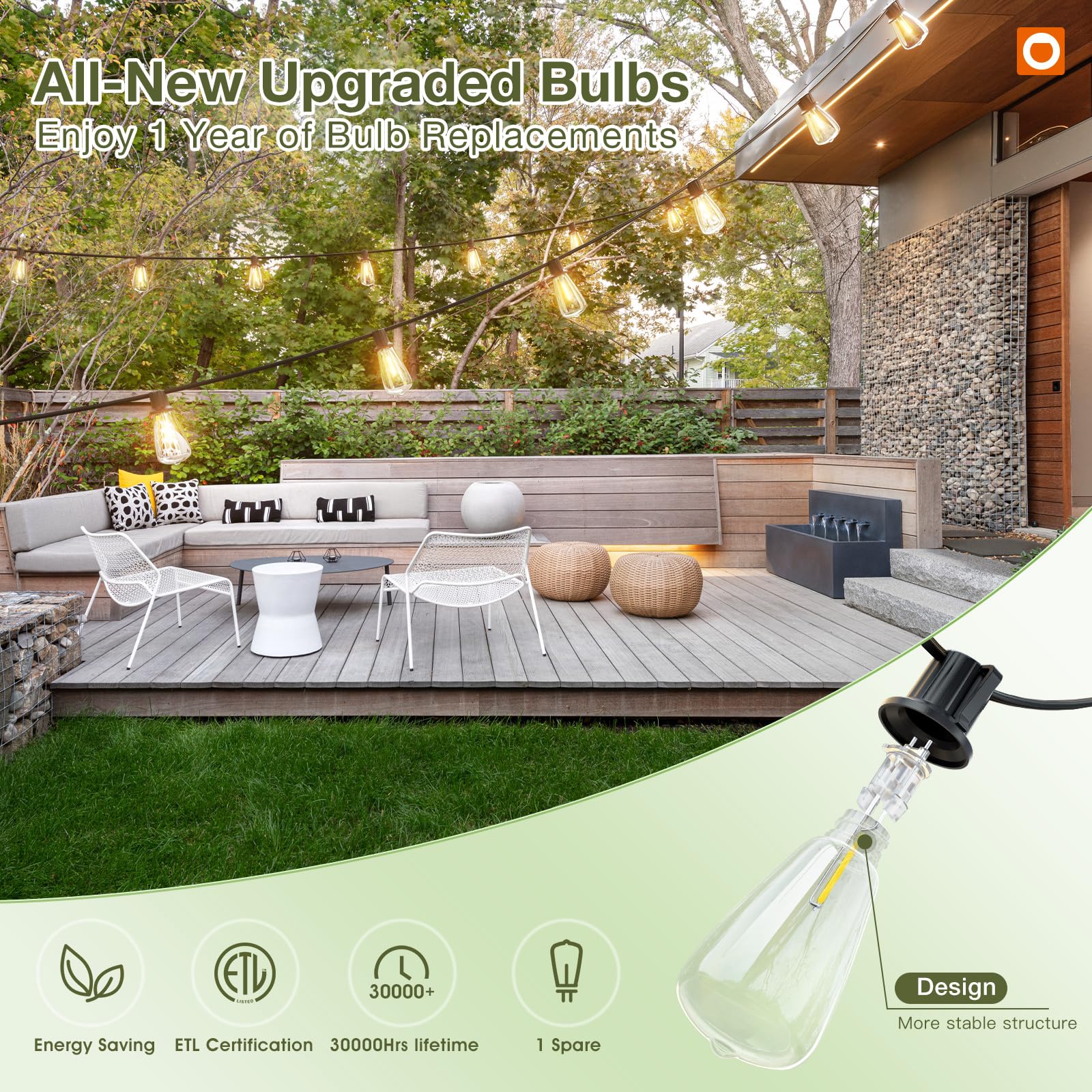 addlon cadena instalada en pérgola resistente al clima