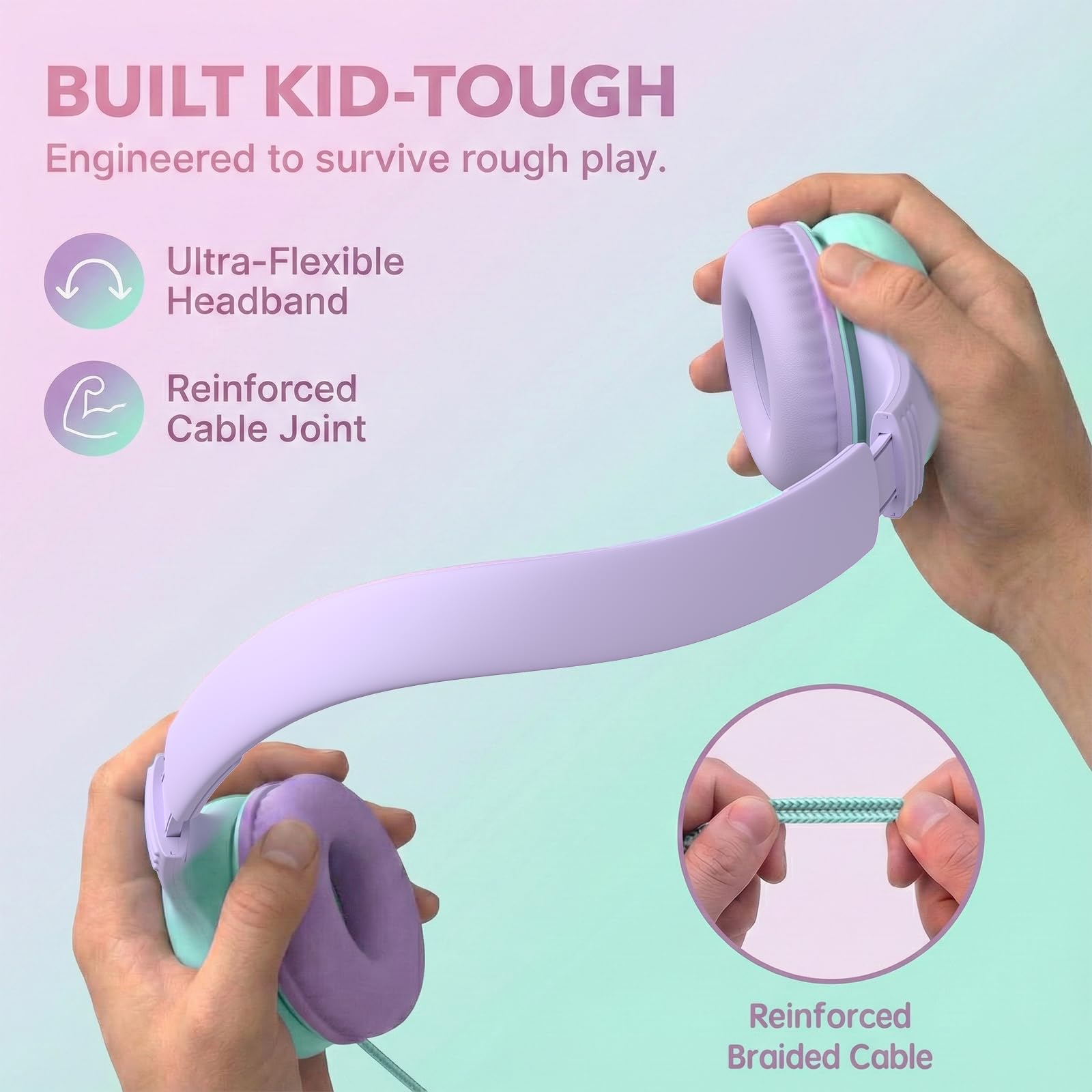 ADOOPE auriculares usados con tablet educativa para clases y entretenimiento