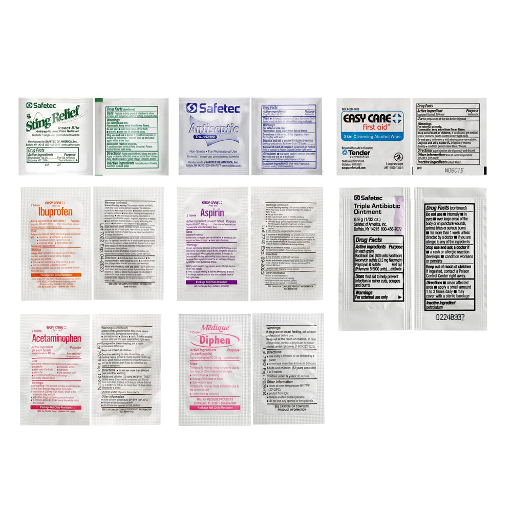Adventure Medical Kits label and contents panel showing included first-aid items