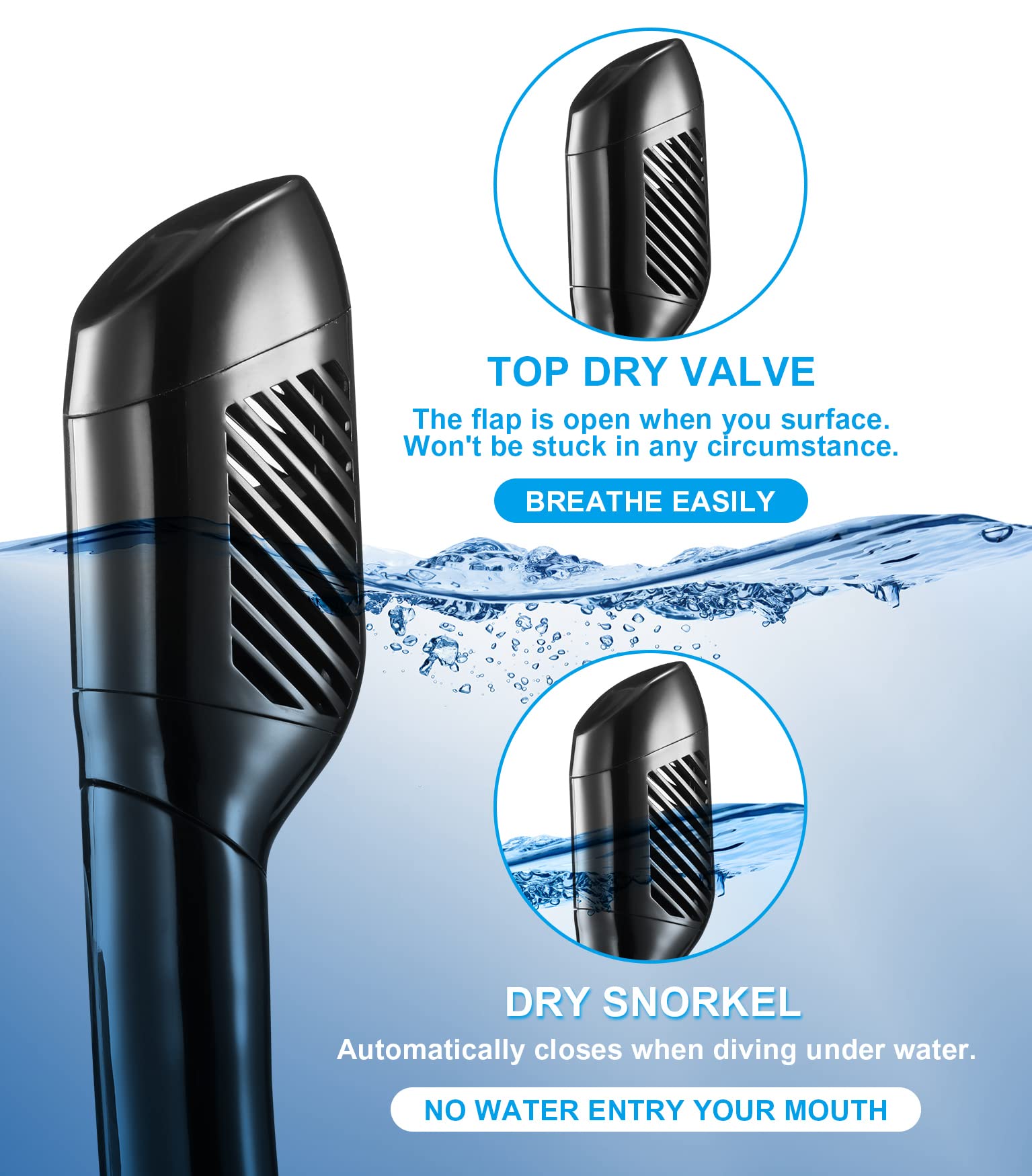 Aegend tubo dry snorkel desmontable para fácil mantenimiento