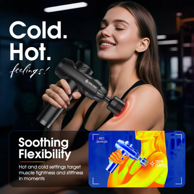 AERLANG heat mode panel showing temperature control for soothing warmth