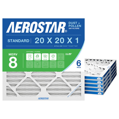 Aerostar front packaging showing six-pack and clear fit benefits