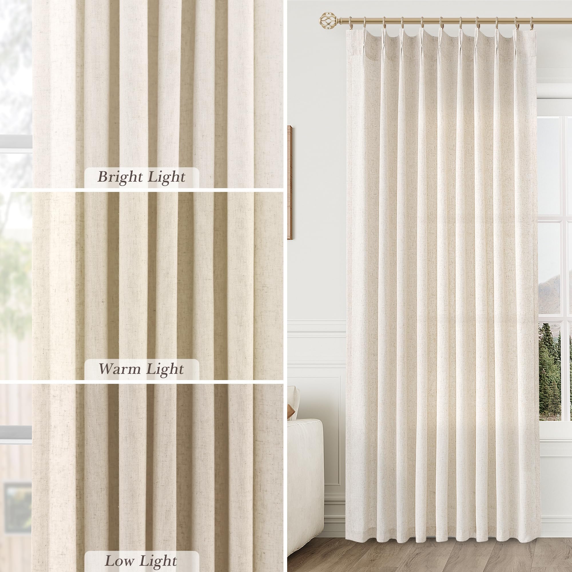 Aersas cortina instalada en salón aportando estilo boho y luz suave