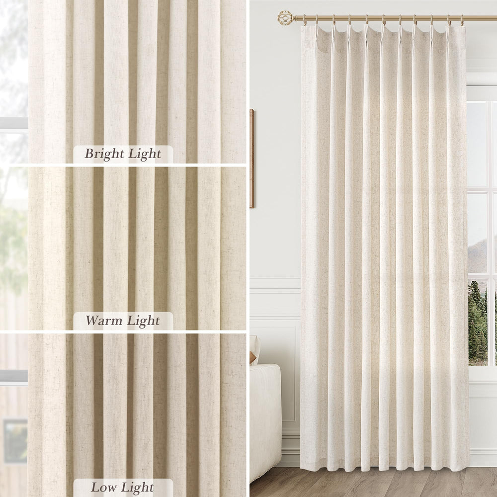 Aersas cortina instalada en salón aportando estilo boho y luz suave