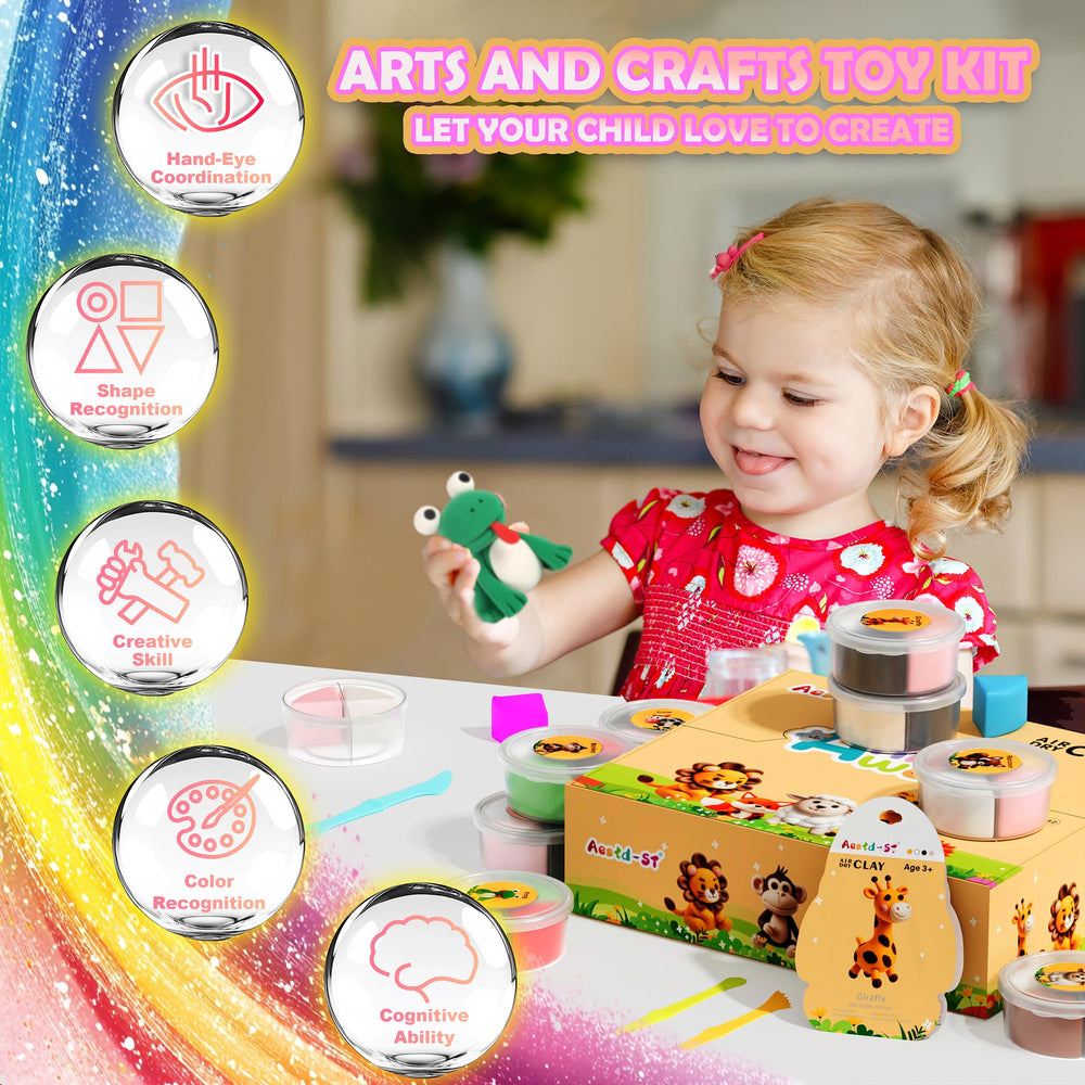 Aestd-ST finished air-dry animal figures displayed as durable keepsakes